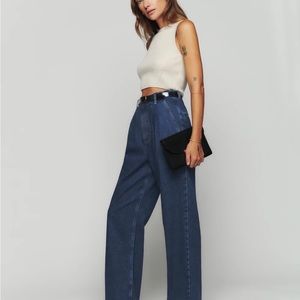 Reformation Montauk Pleated High Rise Jean